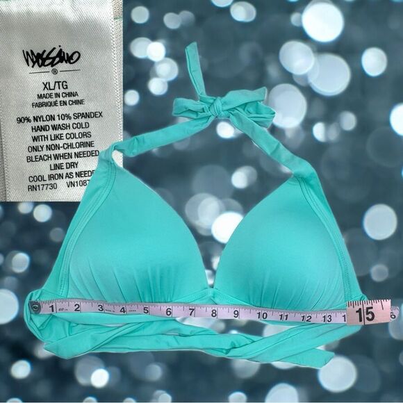 Turquoise Bikini Top l Tie-back l XL l EUC - Picture 5 of 9